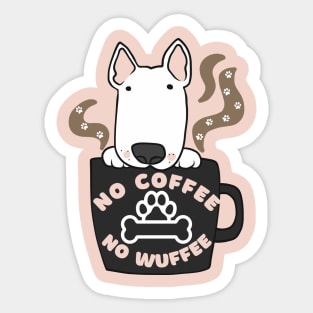 No Coffee No Wuffee Sticker